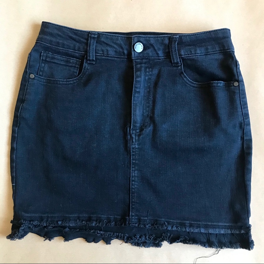 Black Denim Skirt